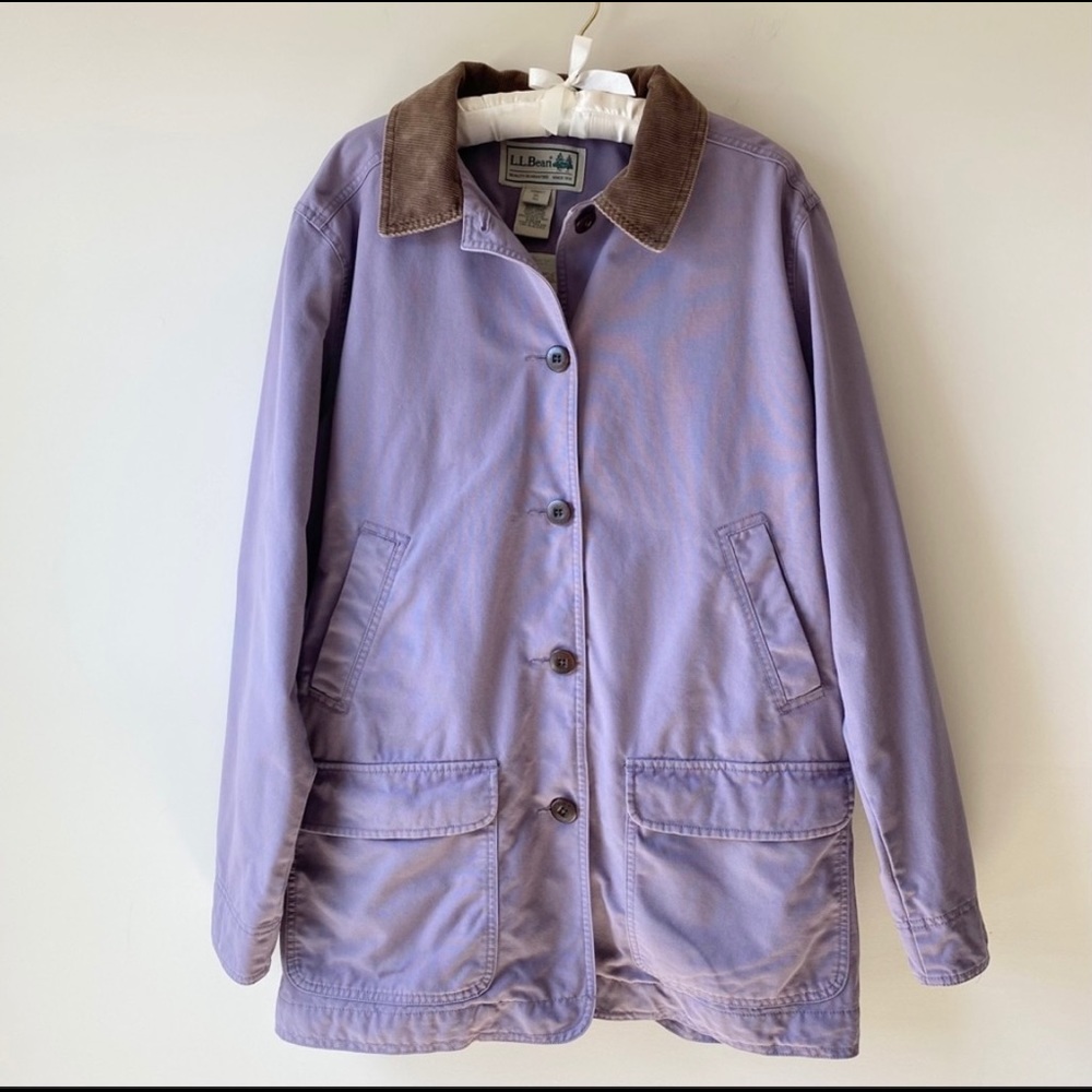 Lavender Ll Bean utility oversized jacket